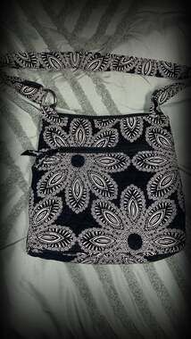 Vera Bradley Blanco Bouquet Hipster Crossbody Bag